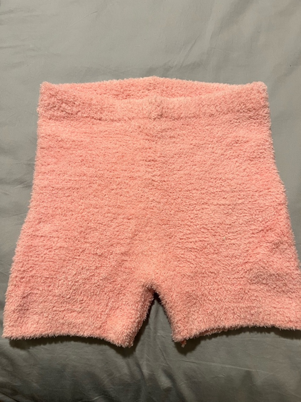 Colsie Plush High-Waist Bike Shorts in Light Pink